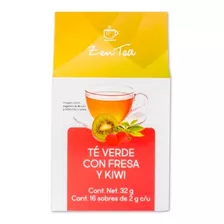 Te Verde Orgánico Fresa Y Kiwi Zen Tea 16 Sobres