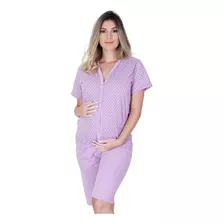 Baby Dool Pijama De Dormir De Camiseta Regata Com Botão Abrir Inteiro Verão Calor Plus Size 46 48 50 - Kit Com 2 
