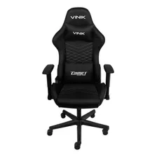 Cadeira Gamer Vinik Comet Preto Suporta Até 120kg Reclinável Material Do Estofamento Couro Sintético