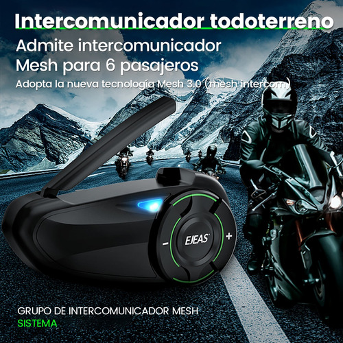 Intercomunicador Ejeas Q8 Para Casco Motociclet-2pcs,mesh3.0 Foto 5