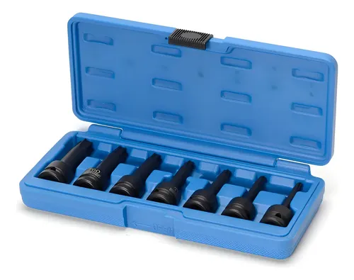 Juego De Llaves Tubo Torx Bremen Impacto 7pz T30 A T70 Cod. 3693 Dgm Negro