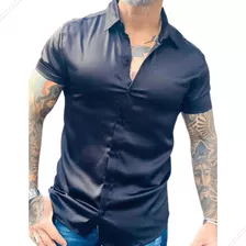 Camisa Masculina Slim Gola Padre - Envio Rapido