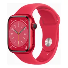 Apple Watch Serie 8 41mm Gps M/l Red Caja Alum Y Sport Band Color De La Caja Rojo