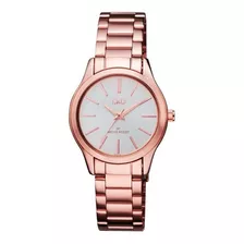 Reloj Q&q Dorado Para Mujer Acero 100% Original Color De La Correa Oro Rosa