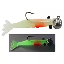 Camarão Artificial 8 Cm Glow Ovado Jig 10 G Brilha Escuro