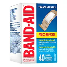 Curativo Transparente Band-aid Caixa 40 Unidades