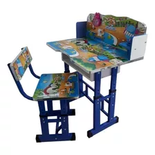 Mesa Mesinha Infantil Escrivaninha Ajustavel Educativa Azul