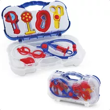 Maleta Médico Azul Kit Maletinha Infantil Brinquedo Menino