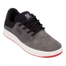 Zapatilla Dc Plaza Grey Black Red Tc Ss Original Envió