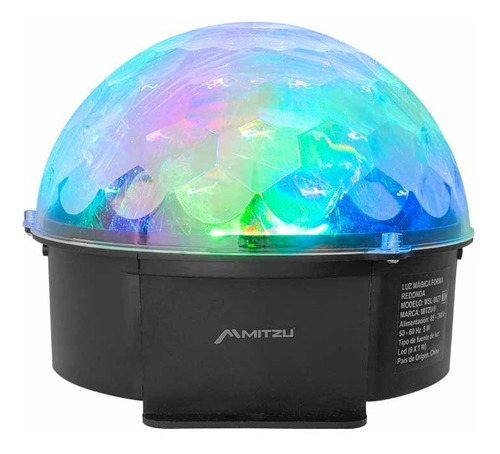 Bola Luz Mágica Rgb Audio Rítmica Mitzu Msl-9027 6 Colores