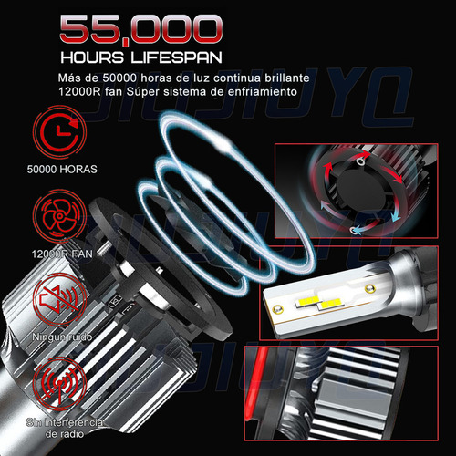 Para Ford Crown Victoria 1998-2011 Kit De Focos Led 9007 Foto 7