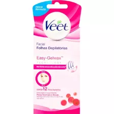 Cera Depilatória Fria Veet Facial Pele Normal 12 Unidades 