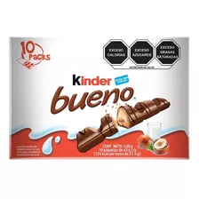 Chocolates Kinder Bueno Caja 10 Piezas Dobles 430 Gramos