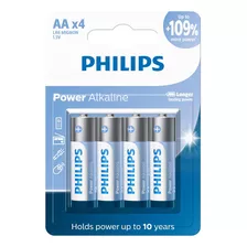 Kit Pilhas Aaa Philips Power Alkaline Lr03 Micro 1,5v C/ 04