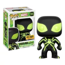 Funko Pop Stealth Suit Spider-man #195 Ht Exclusive Glow