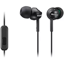 Audifonos Sony In-ear Mdrex110ap Negro 3.5mm Manos Libres Color Black