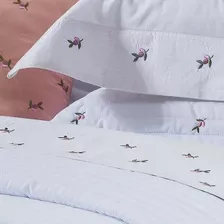 Roupa De Cama Ellora King 4 Pçs Percal 200 Fios 100% Algodão