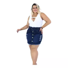 Saia Jeans Plus Size Roupas Femininas 