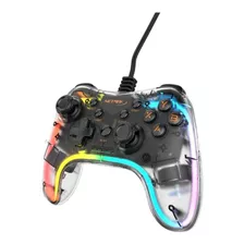 Joystick Gamepad Pc Ps3 Usb Con Led Rgb Gamer Netmak Nm-dash Color Negro