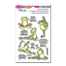 Stampendous Frog Yoga Perfectamente Claro Conjunto De Sellos