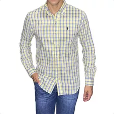 Camisa Manga Longa Xadrez Masculina Lilac