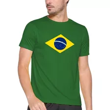 Camisa Blusa Camiseta Masculina Do Brasil P/ Copa Bandeira