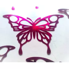 Mariposas 3d Pegatinas Pared, 12 Uds. Decoración Fucsia