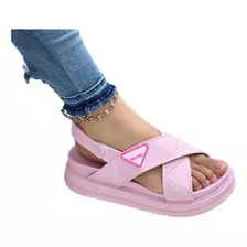 Sandalia Zapatillas Comodas Pdr De Velcro Para Dama Mujeres