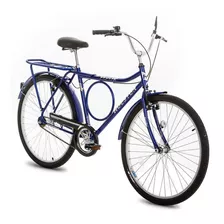 Bicicleta 26 Houston Barra Circular Forte / Super Forte Vb Cor Azul