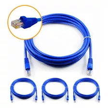 Kit 30 Un Cabo De Rede 2,5m Cat6 Nexans Rj45 Azul S. Veloz