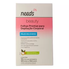 Folha Pronta P/depilação Corpo Needsbeauty 16 Folhas+sachê