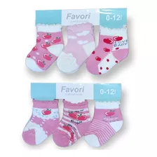 Calcetines De Bebe 6 Pares Niña - Solcolorbaby