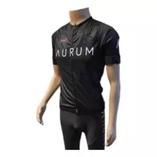 Camiseta De Ciclismo Manga Corta Aurum T. M.negro. Urubici.