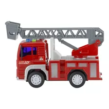 Caminhão De Bombeiro Realista Com Som E Luzes Bbr Toys Cor Vermelho