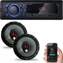 Aparelho Mp3 Com Bluetooth Radio Usb + Falante Bomber 6 Pol.