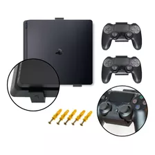 Soporte Pared Base Ps4 Slim/fat/pro + 2 Soportes De Control