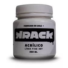 Frasco De Pintura Acrilica Krack 250ml Color Blanco Tiza