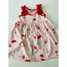 Vestido Con Moño Estampado Flores