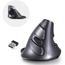 Mouse Vertical Ergonomico Inalambrico, Negro | Delux 4000...