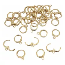 Base Para Brinco Argola Tranqueta 12mm Folheado A Ouro 40uni