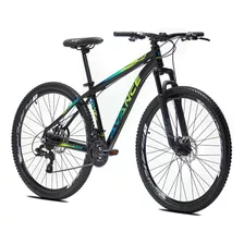 Bicicleta Aro 29 Alumínio Avance Force 24 Vel Freio A Disco Cor Preto Azul E Verde Tamanho Do Quadro 21