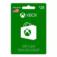 Tarjeta Gift Card Xbox Live 25 Tarjeta Fisica