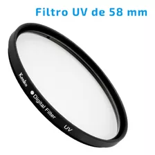 339 Filtro Uv 58mm 58mm Para Lentes Canon Nikon Fuji