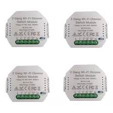 04 Módulos Wifi Dimmer 2 Canais Timer Inteligente Alexa Tuya