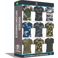 Vetores Estampas Camuflado Exercito Editaveis Cdr