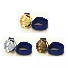 25 Medalhas Vitoria 40mm Ouro/prata/bronze - Com Fita Cetim
