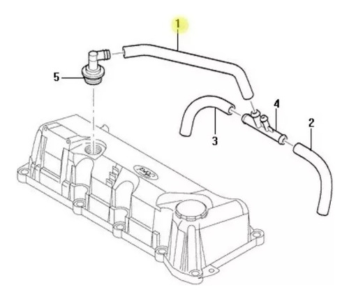 Vlvula Pcv Ford Fiesta Ka Ecosport Ikon Escort 1.6 Rocam Foto 7