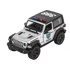 Carrinho Coleção Jeep Wrangler 2018 - 1/34 Metal Cor Cinza