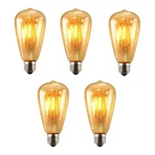 Pack 5 Ampolleta Led Tipo Edison Retro Vintage