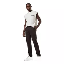 Calça Chino Slim Em Sarja Preta